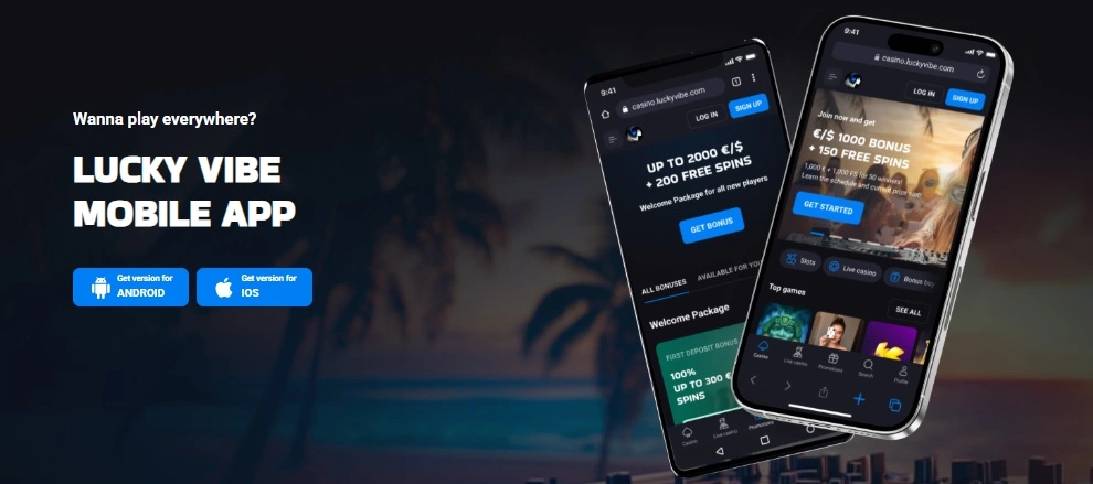 LuckyVibe Casino App Screenshot